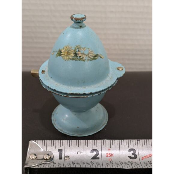 Vintage Hand Painted Brass Jar Trinket Decor‎ - Picture 6 of 7